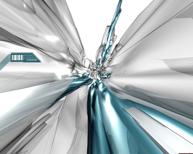 Abstract Digital Tunnel — White