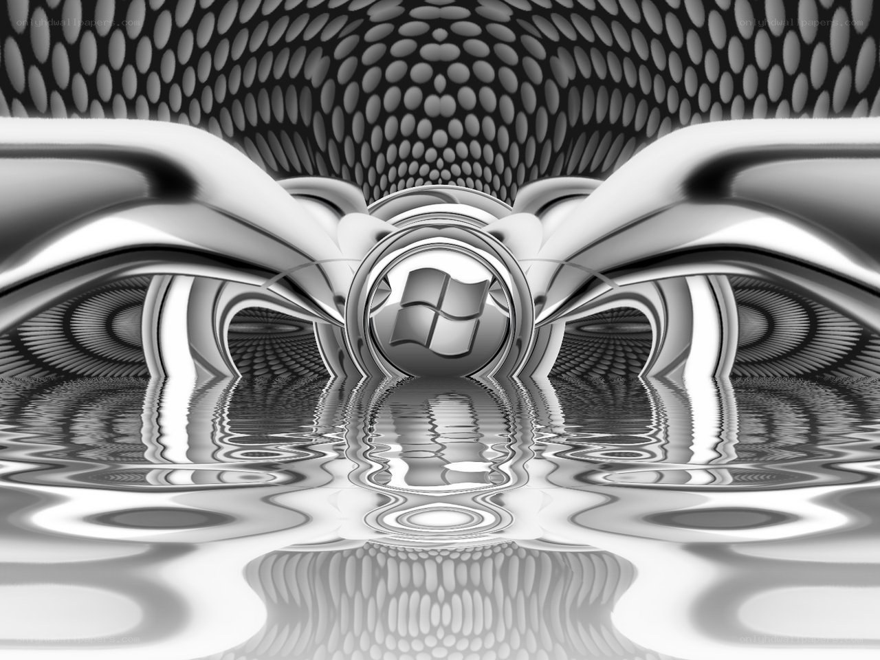 abstract digital tunnel with logo
