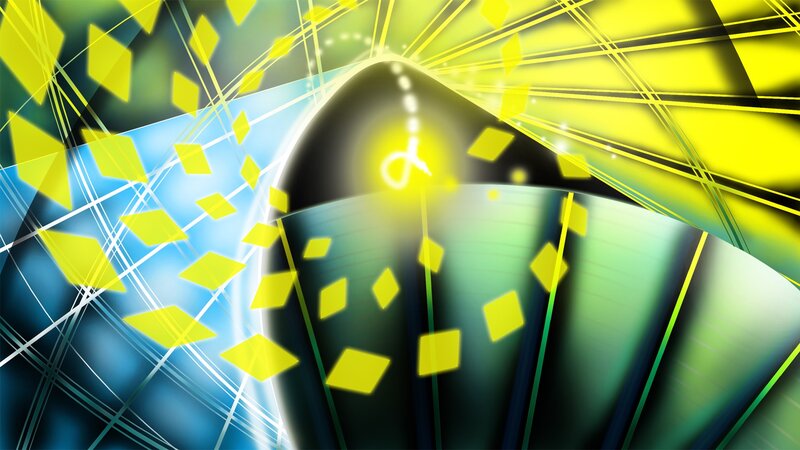 Abstract Digital Tunnel — Yellow