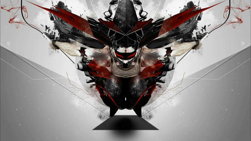 abstract digital warrior art