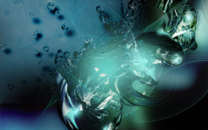 abstract digital water animation