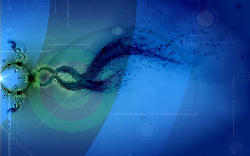 Abstract Digital Wave — Blue