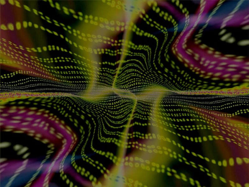 Abstract Digital Wave Pattern — Yellow