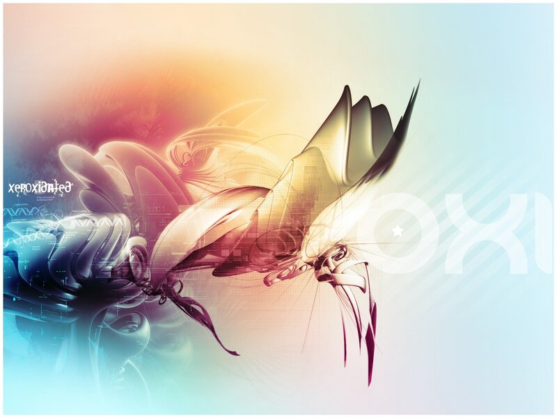 Abstract Digital Wings — Blue
