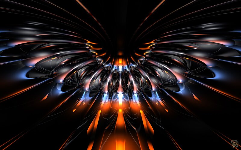 Abstract digital wings