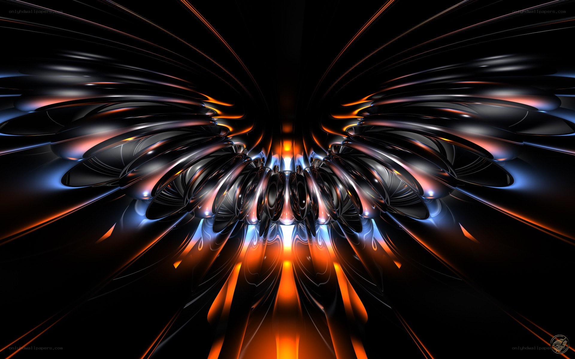 Abstract digital wings