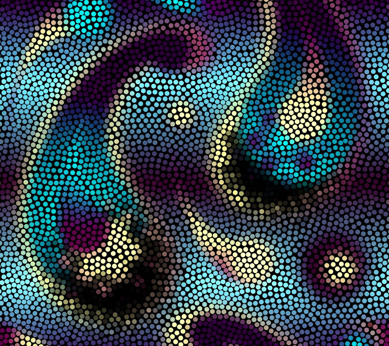 Abstract Dot Pattern — Blue