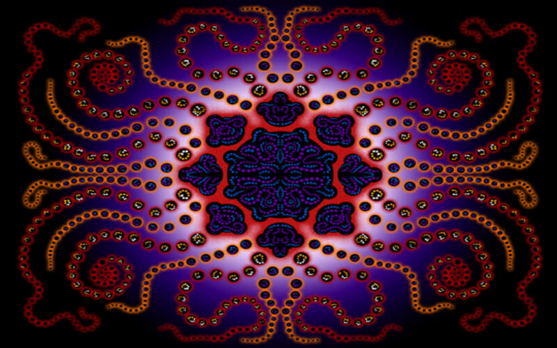 Abstract Dot Pattern — Purple