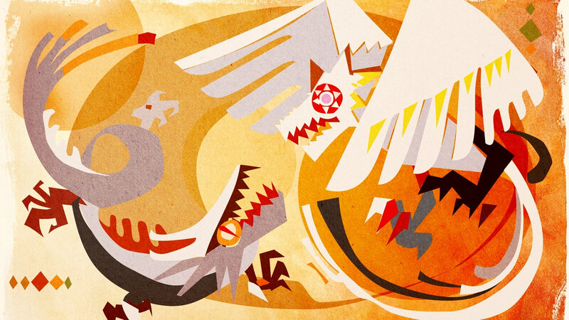 Abstract Dragon Battle