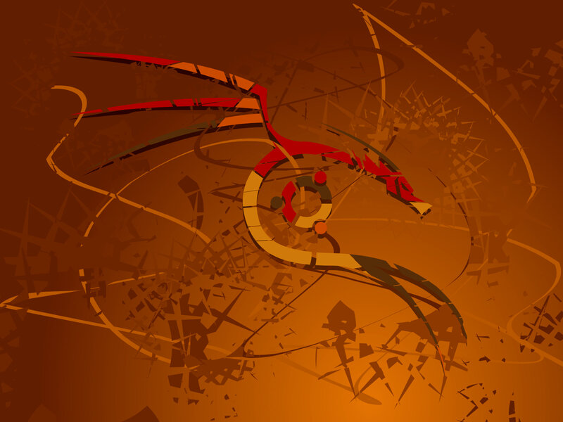 abstract dragon design