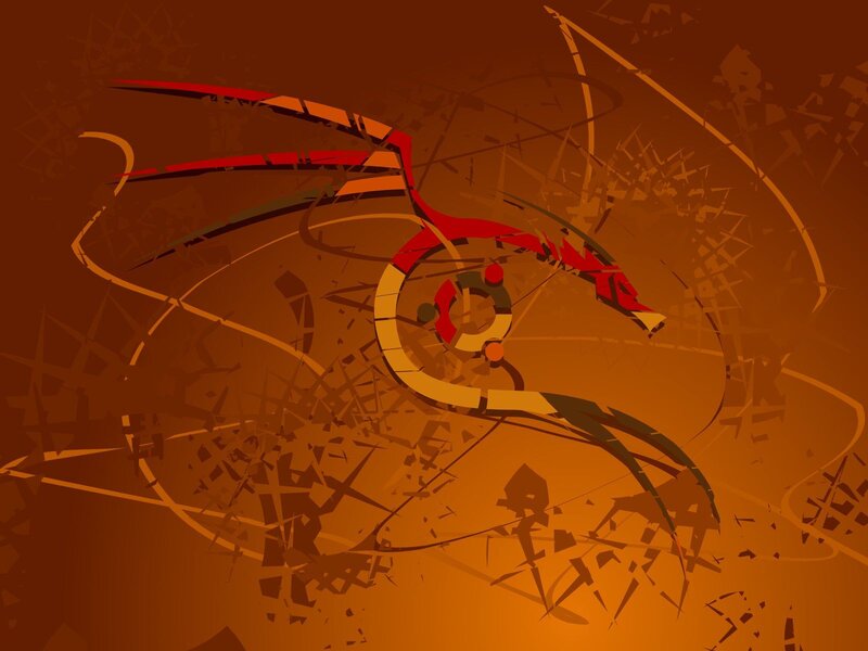 Abstract Dragon Design — Brown