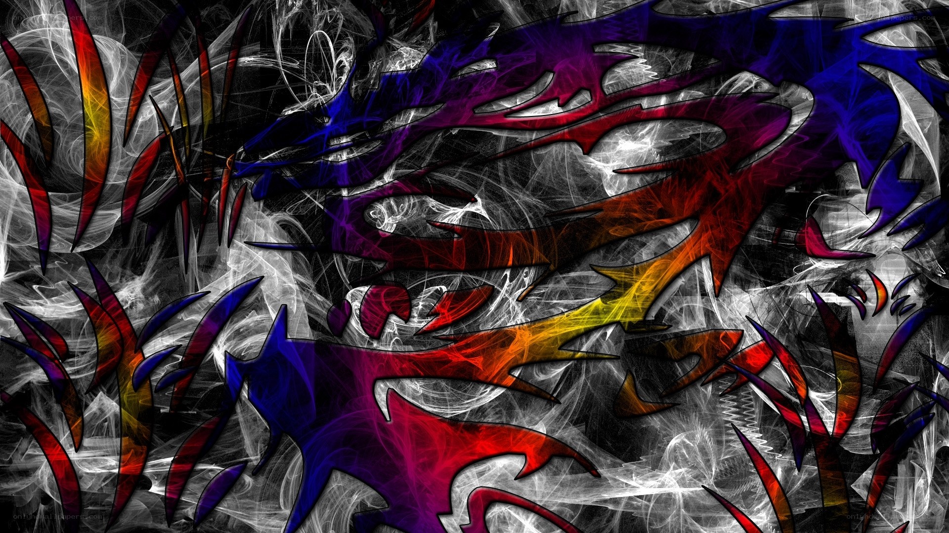 abstract dragon fractal art