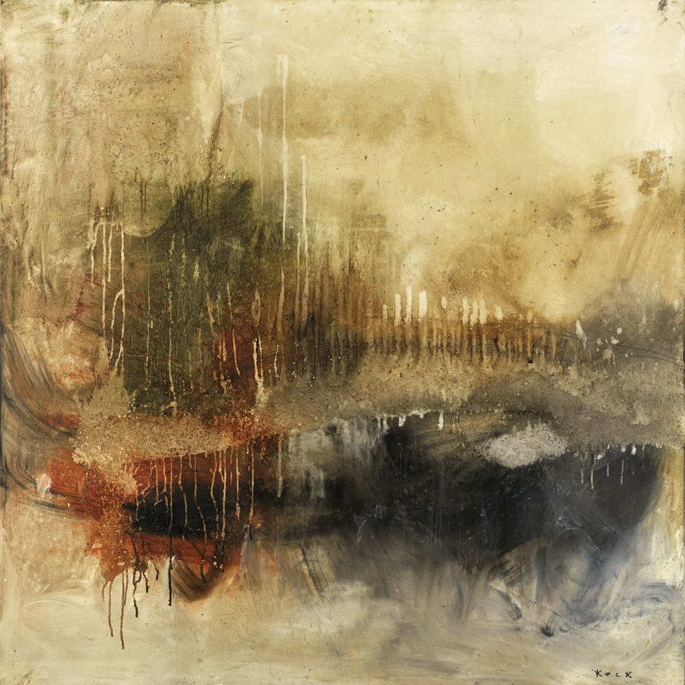 Abstract earthy landscape painting