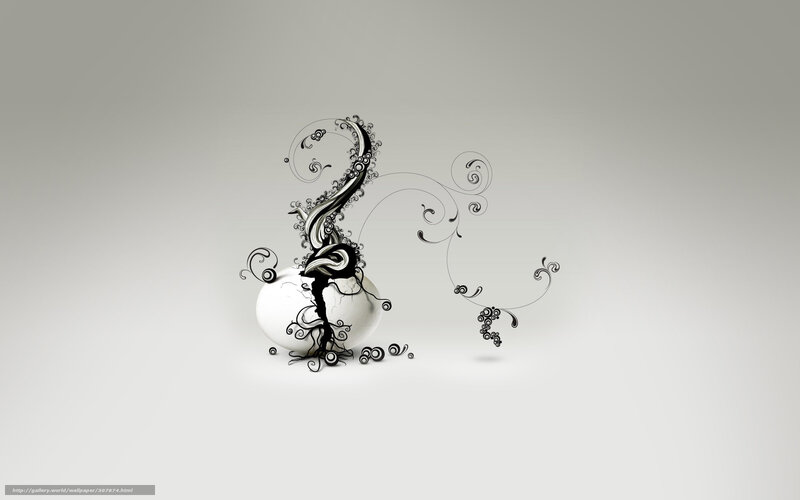 abstract egg with ornate swirls