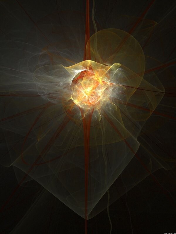 Abstract energy burst artwork
