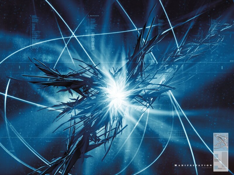 Abstract Energy Burst — Blue