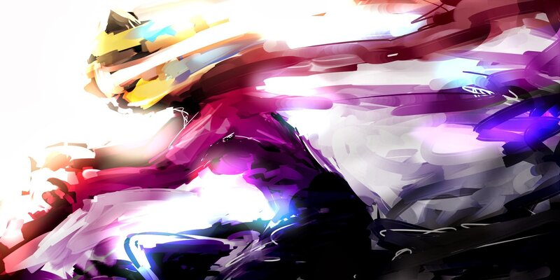 Abstract Energy Burst — Purple, Dynamic