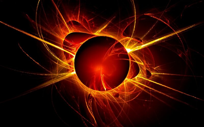 Abstract Energy Burst — Red, Dramatic