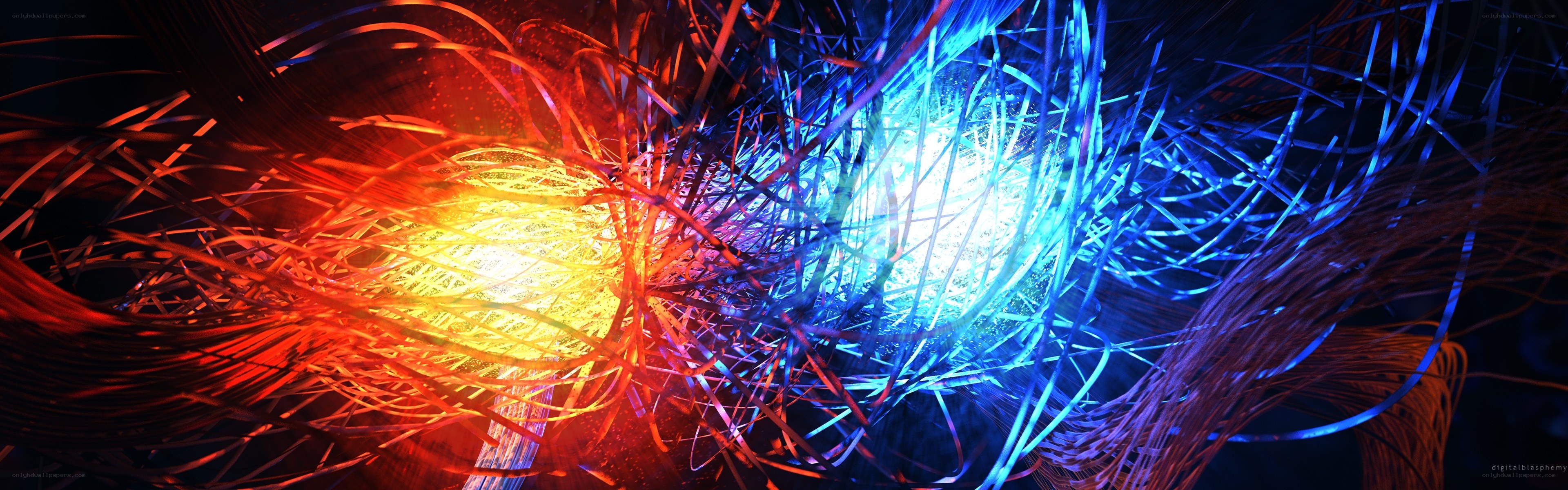 Abstract energy burst visualization