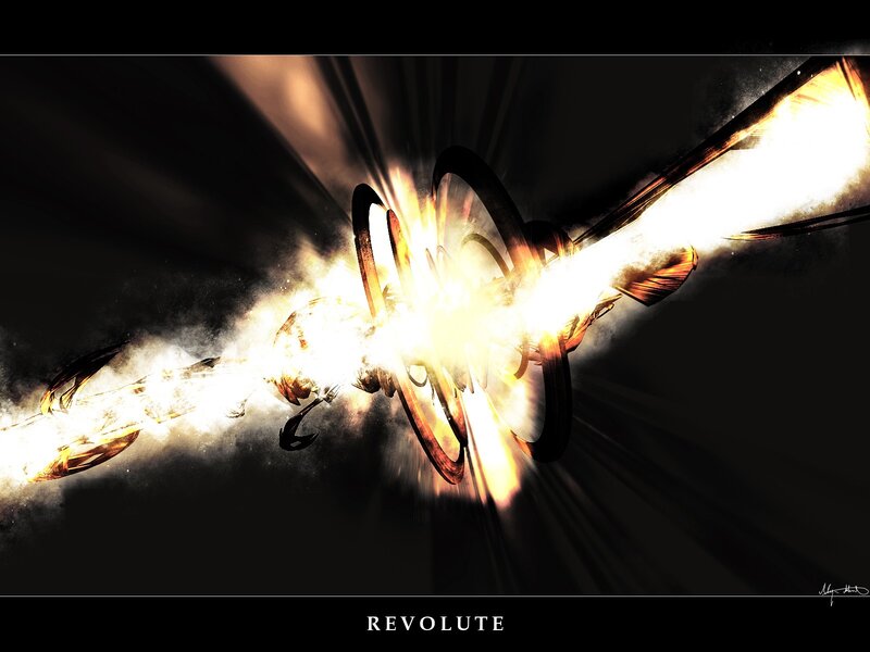 Abstract Energy Explosion — Black, Dramatic, Digital Art, Light, Smoke