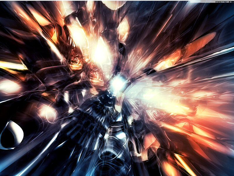 Abstract Energy Explosion — Black
