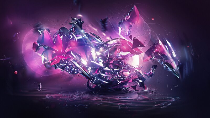 Abstract Energy Explosion — Purple