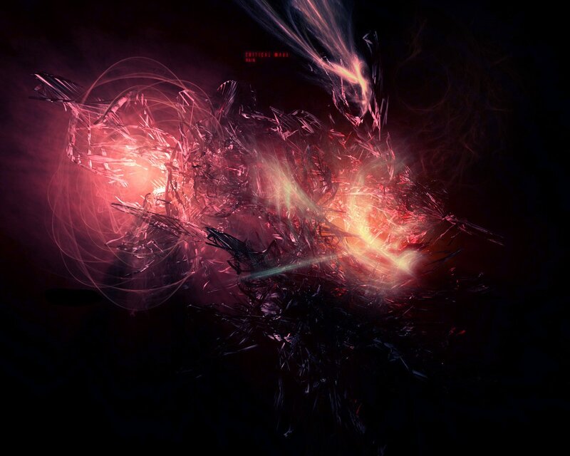 Abstract Energy Explosion — Red, Dramatic, Digital Art, Light Streaks, Glowing Particles