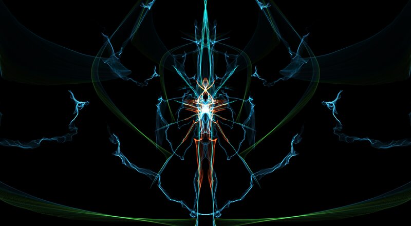 Abstract Energy Figure — Blue