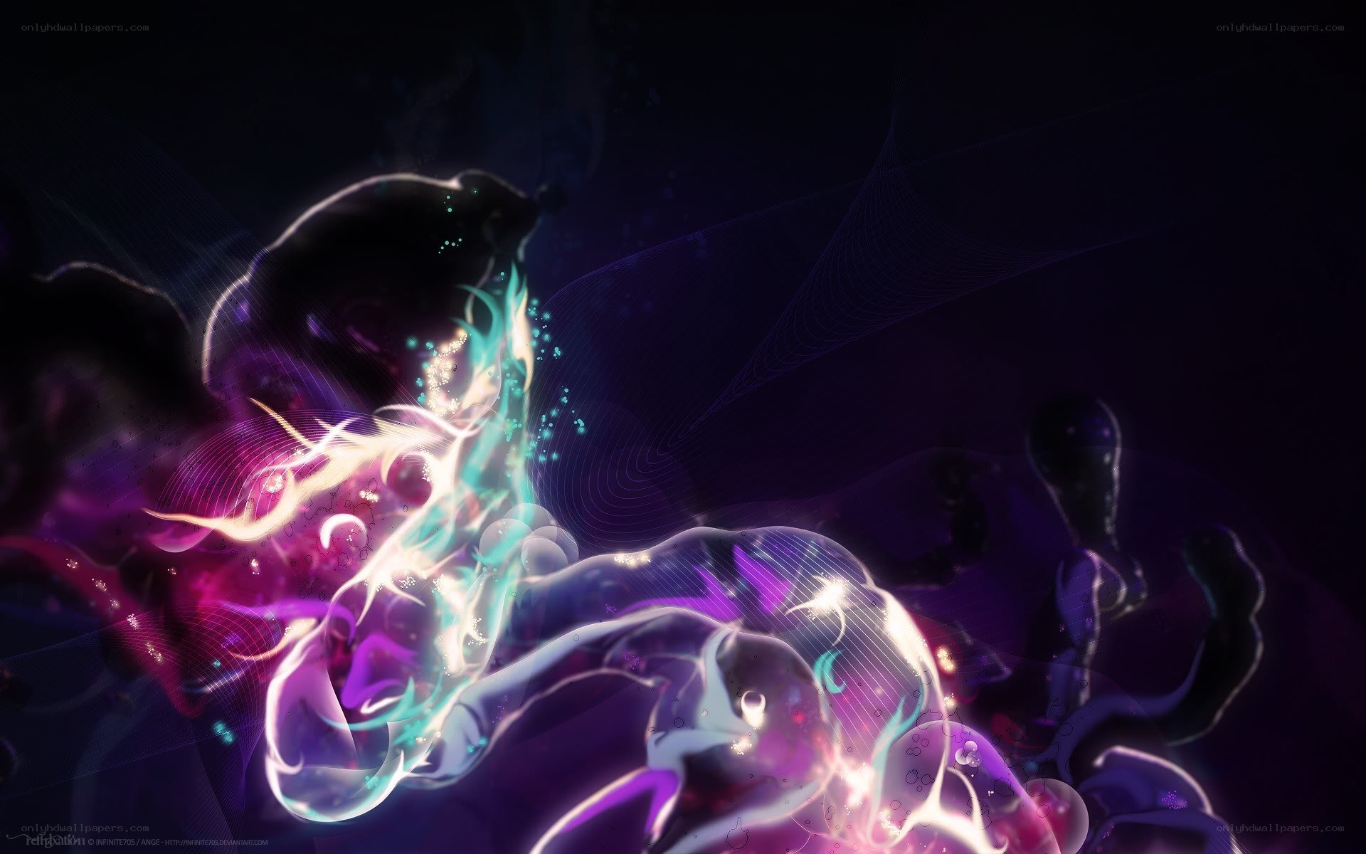 Abstract energy flow art