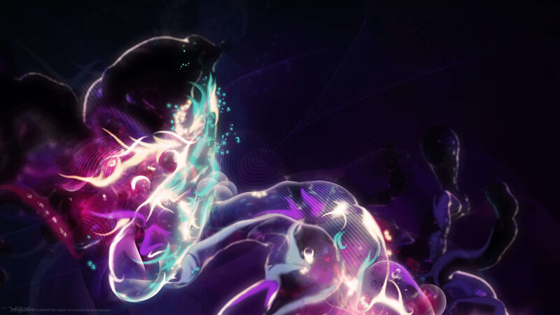 Abstract energy flow art