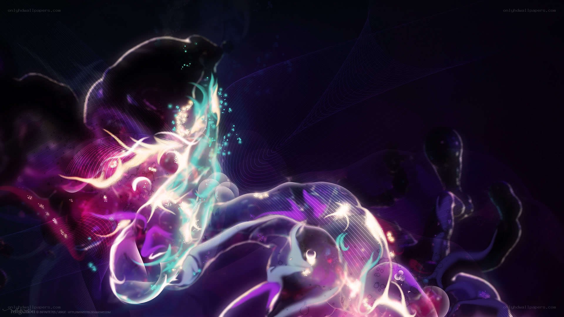 Abstract energy flow art