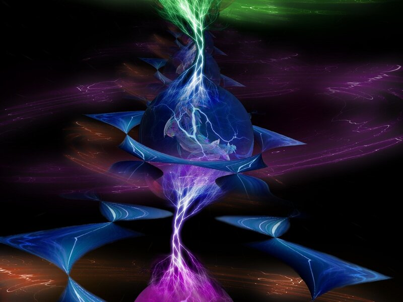 Abstract energy lightning sphere
