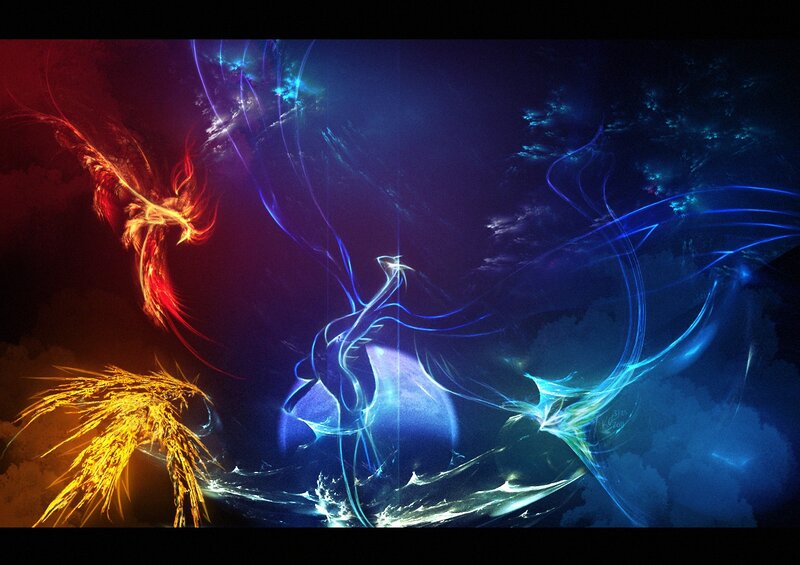 Abstract energy phoenixes