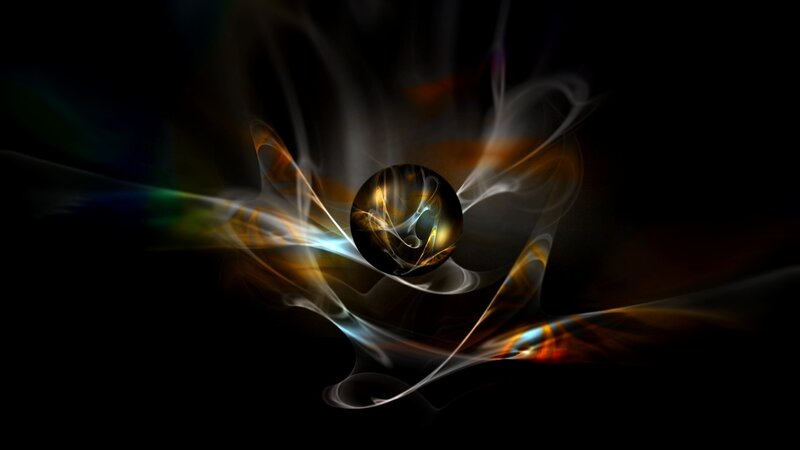 Abstract Energy Sphere — Black