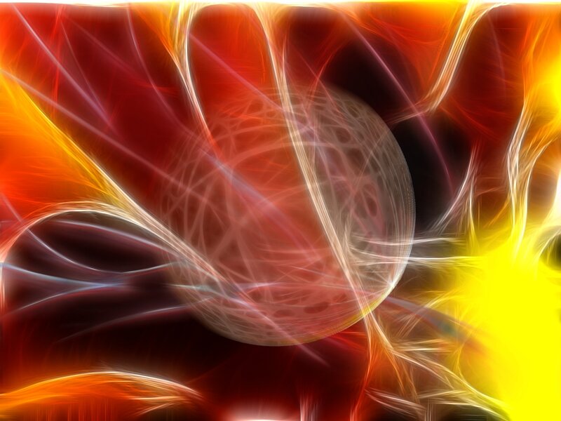 Abstract Energy Sphere — Red, Dramatic