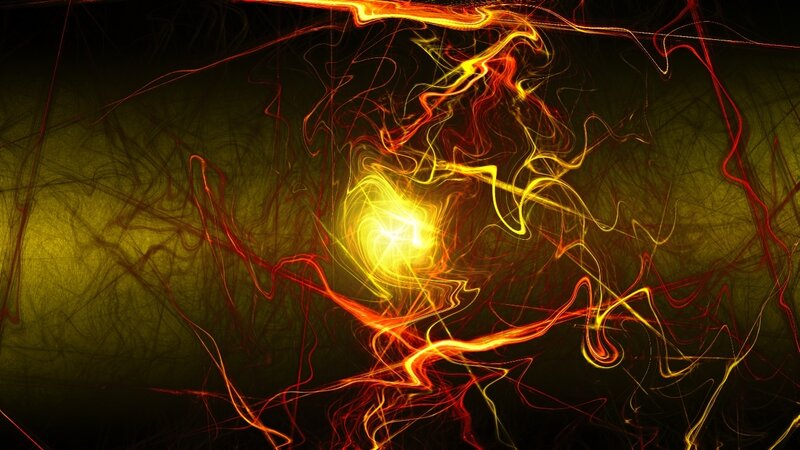 Abstract Energy Swirl — Yellow, Dramatic