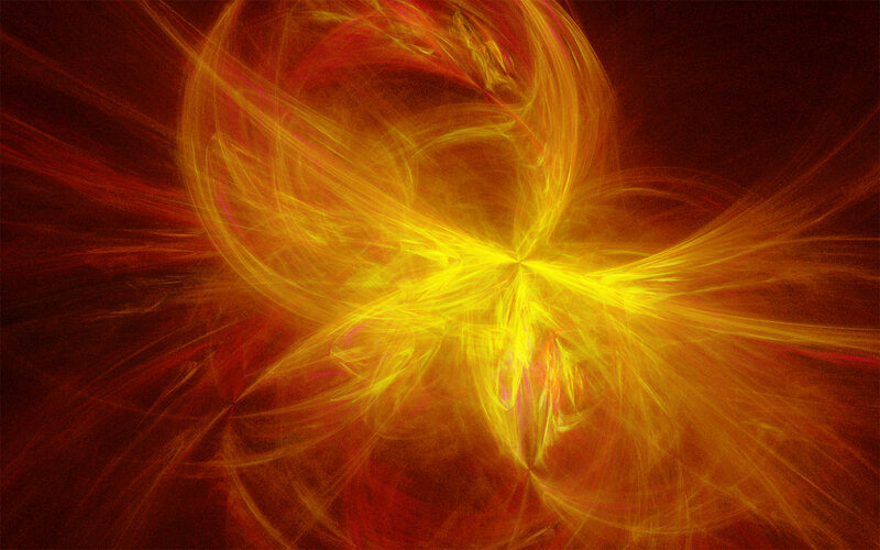 Abstract Energy Swirl — Yellow