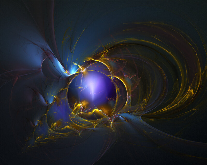 Abstract Energy Vortex — Blue, Dramatic