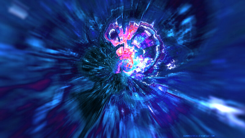 Abstract Energy Vortex — Blue, Energetic