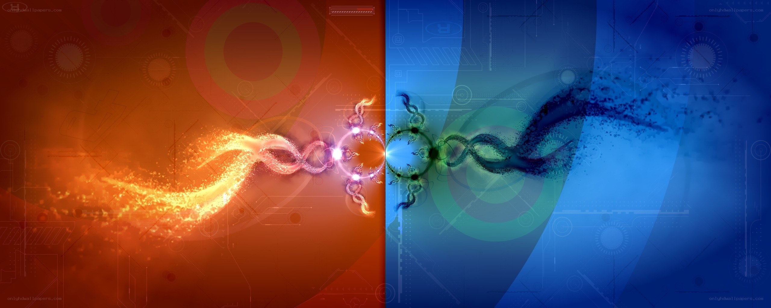 Abstract energy wave design