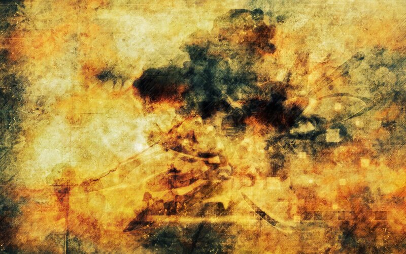 Abstract Explosion Art — Yellow