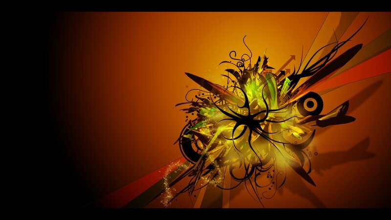 Abstract Explosion Design — Orange
