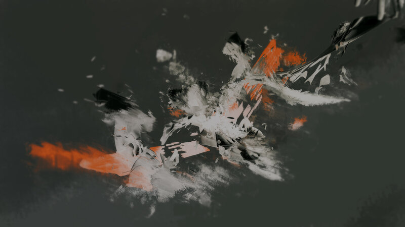 Abstract Explosion — Gray