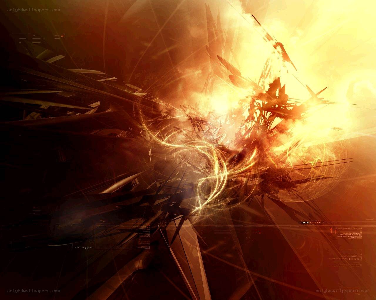 abstract explosion of light