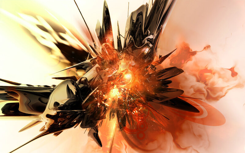 Abstract Explosion — Orange