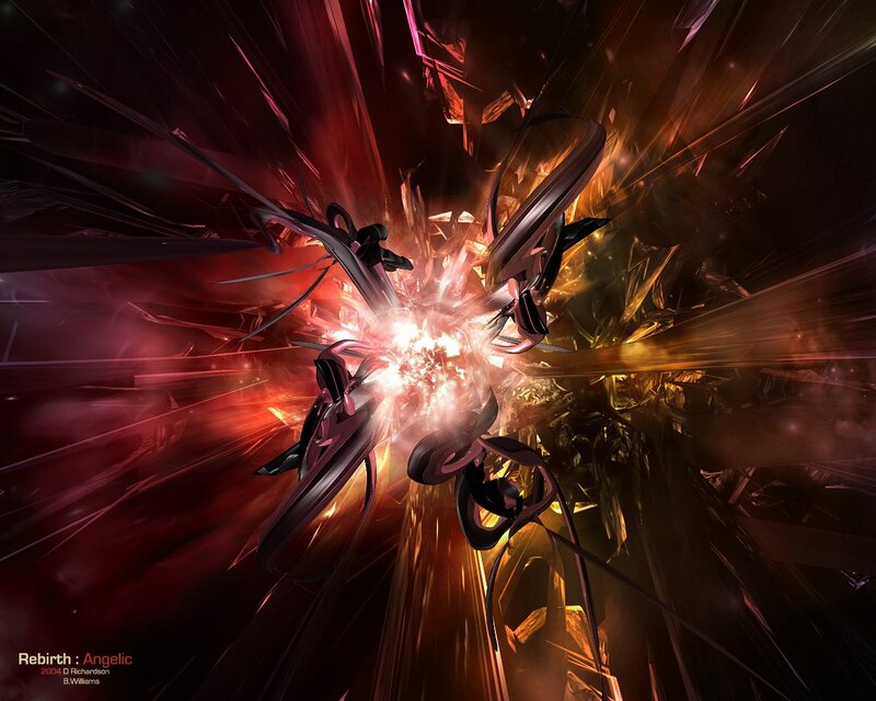Abstract Explosion — Red