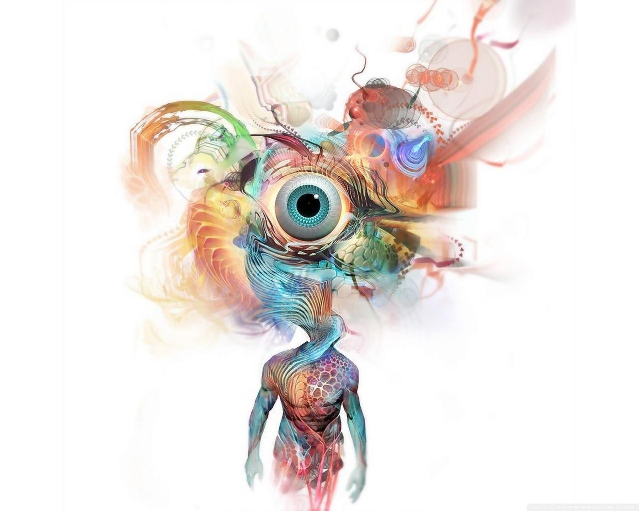 abstract eye creature art
