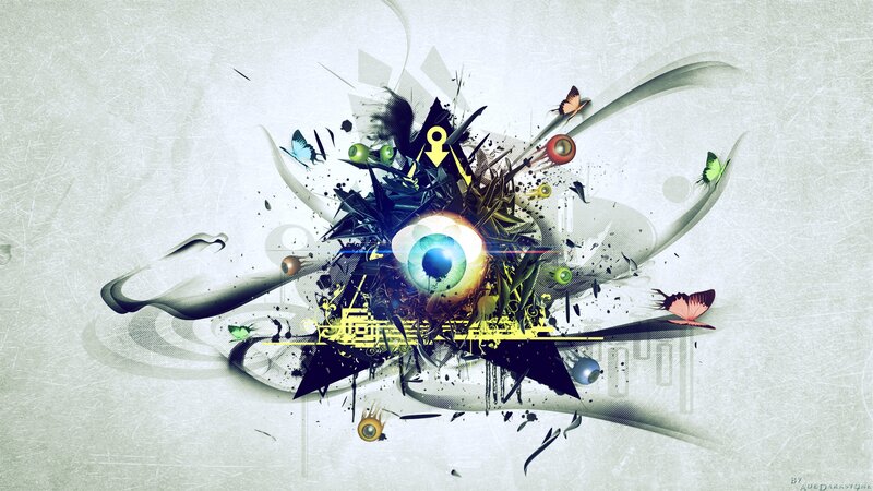 Abstract Eye Design — Black, Chaotic