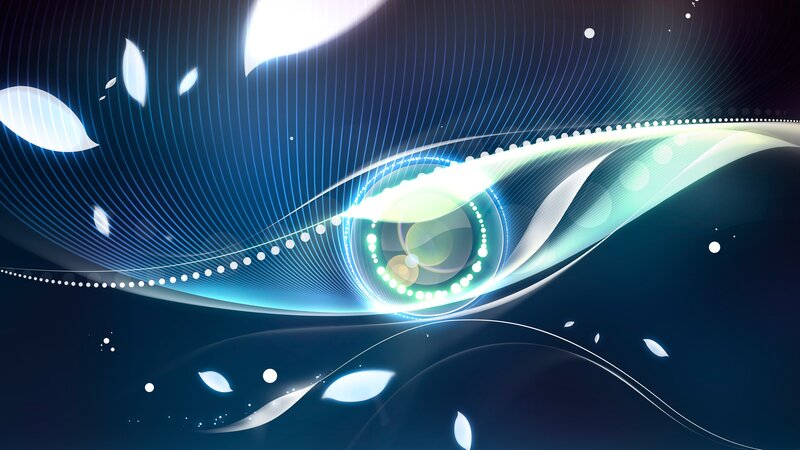 Abstract Eye Design — Blue, Futuristic