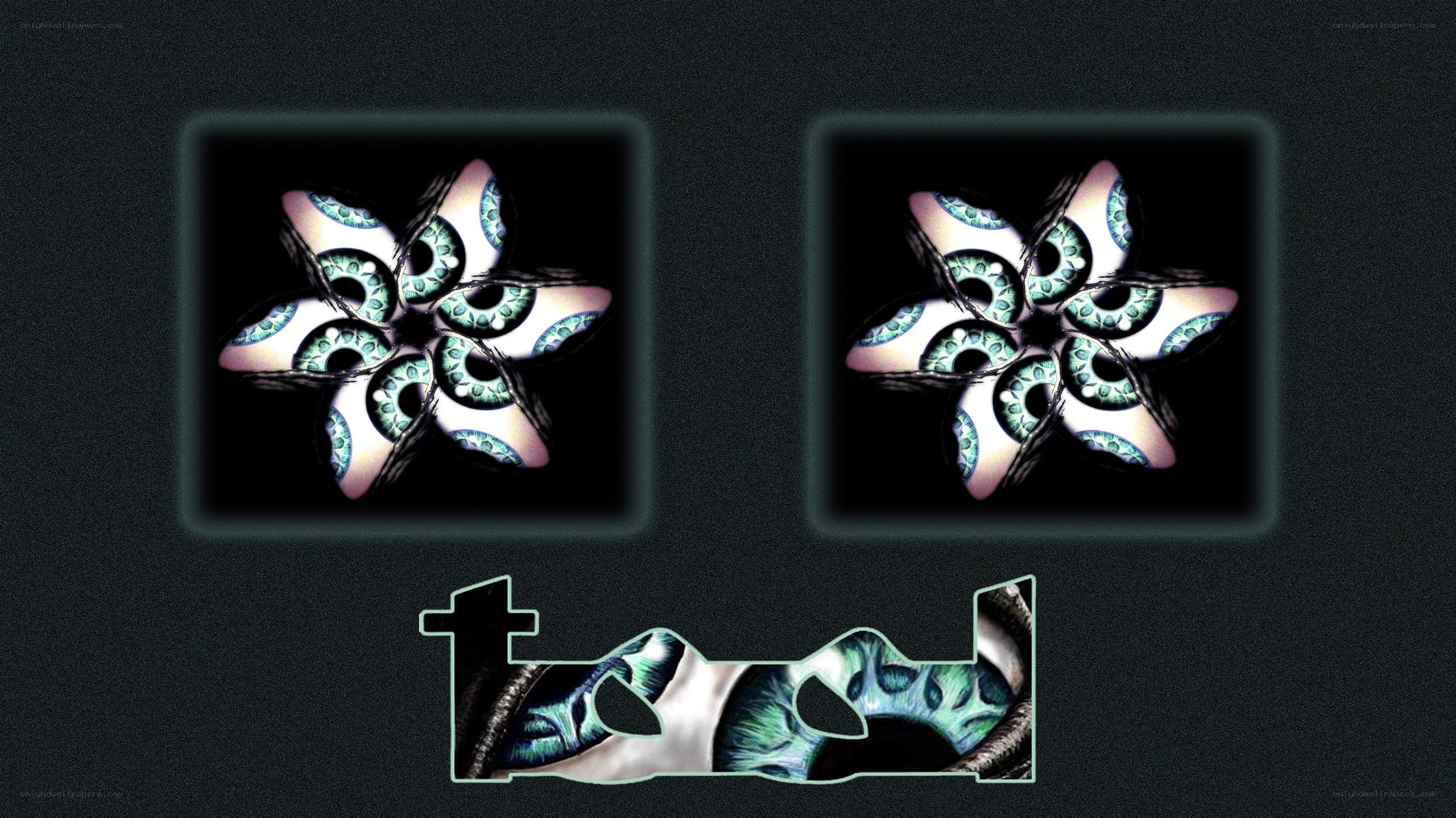 abstract eye flower design